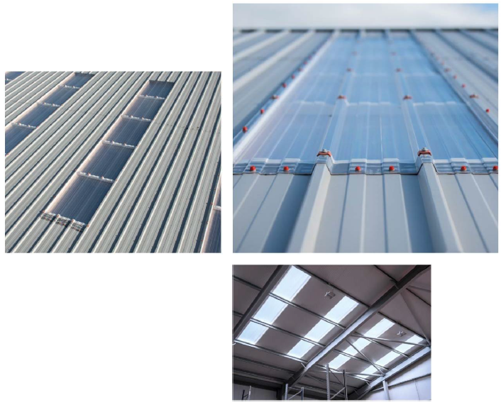 trapéz alakú bevilágító panel